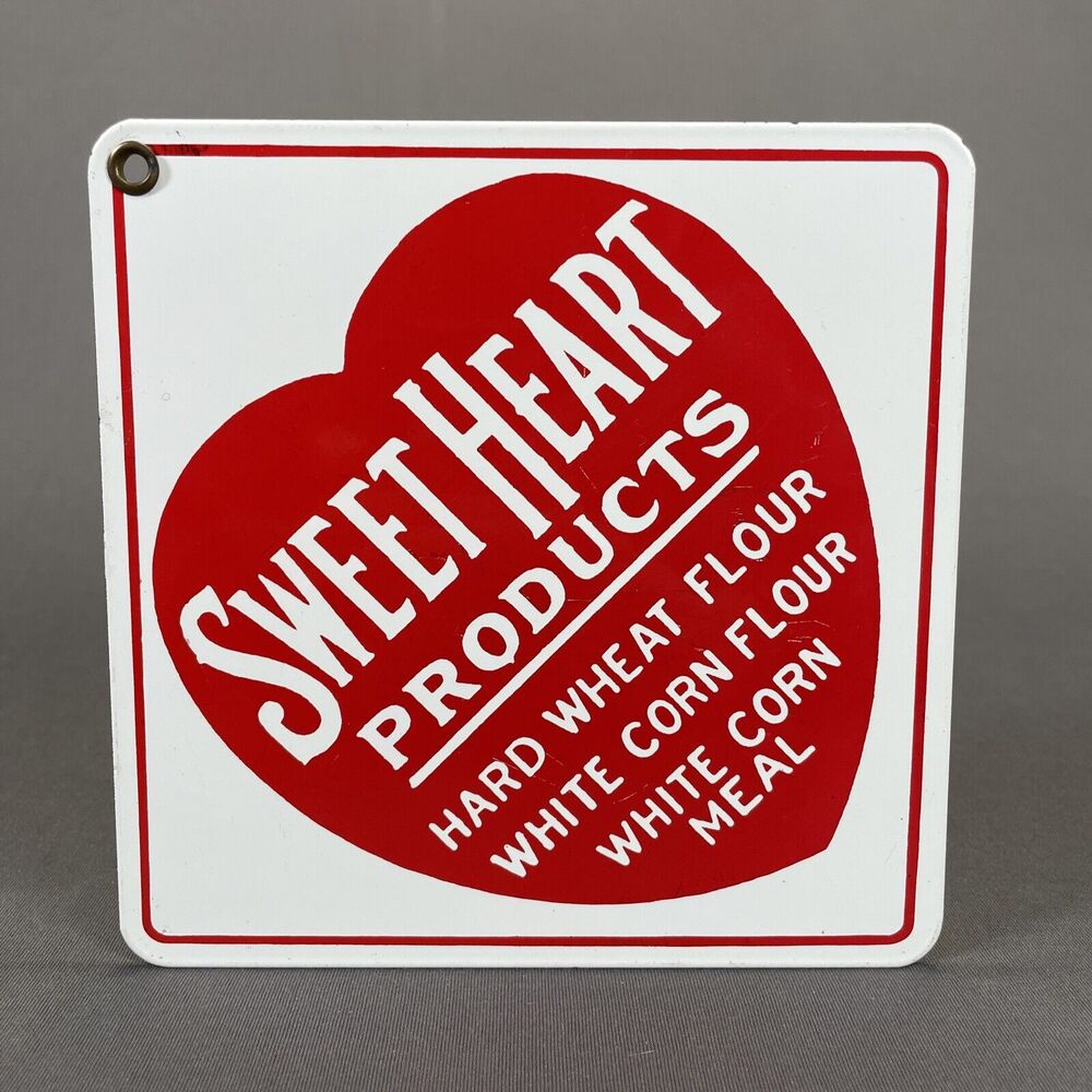 Vintage Sweetheart Products Porcelain Metal Advertising Sign Country Store